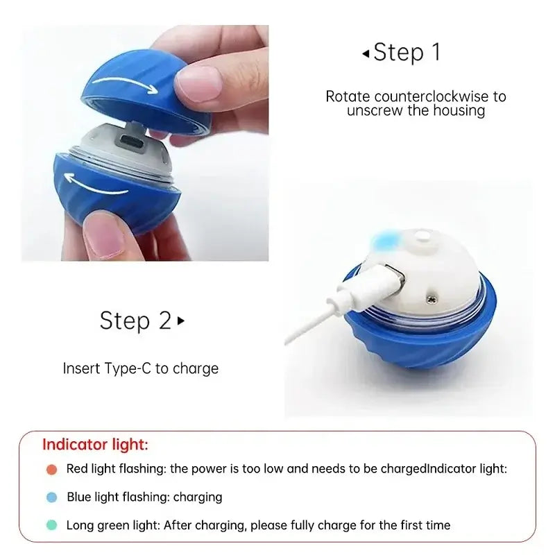 GlowBounce™ USB rechargeable pet toy