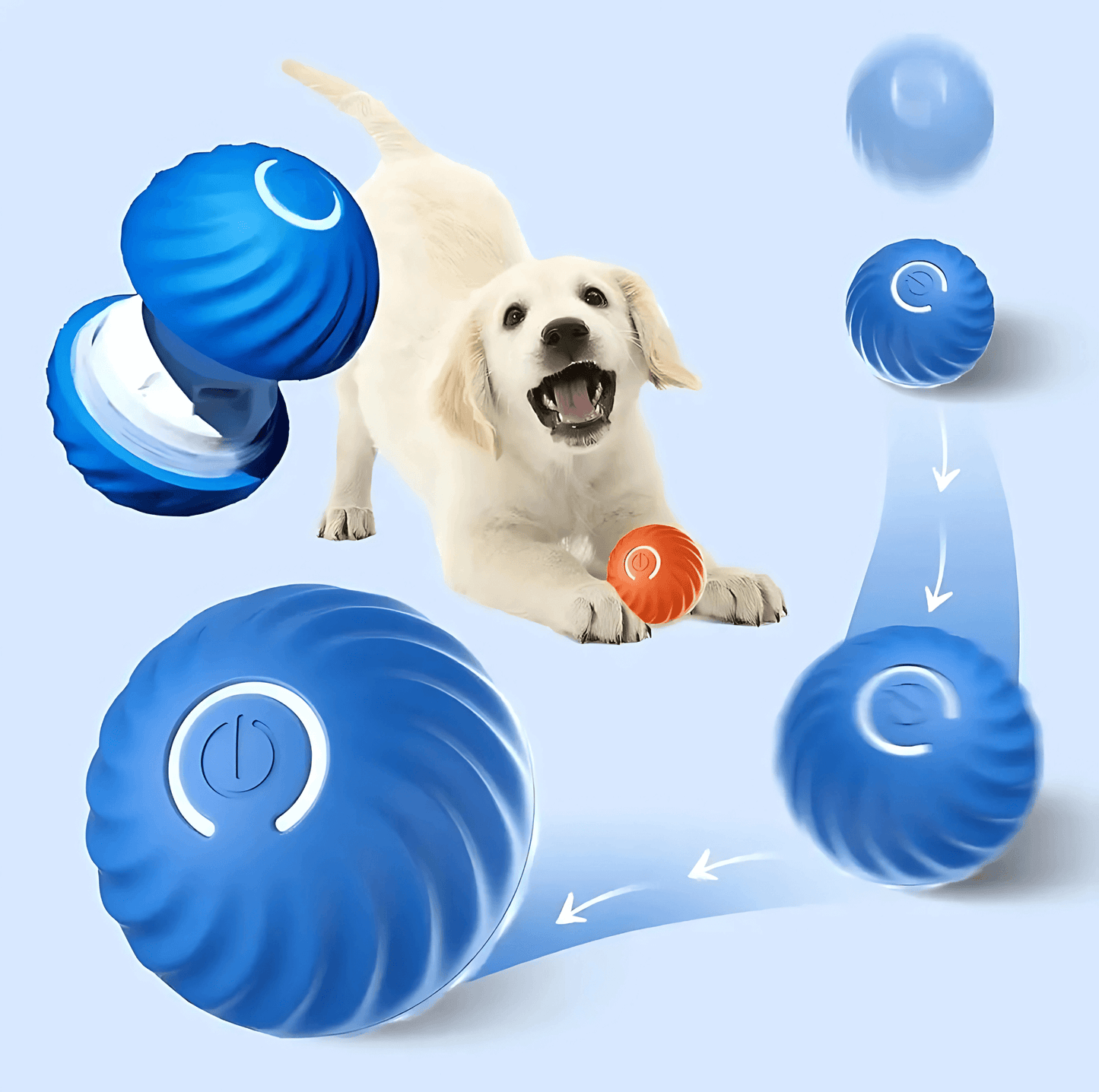 GlowBounce™ – Smart, Self-Playing Toy for Small Dogs