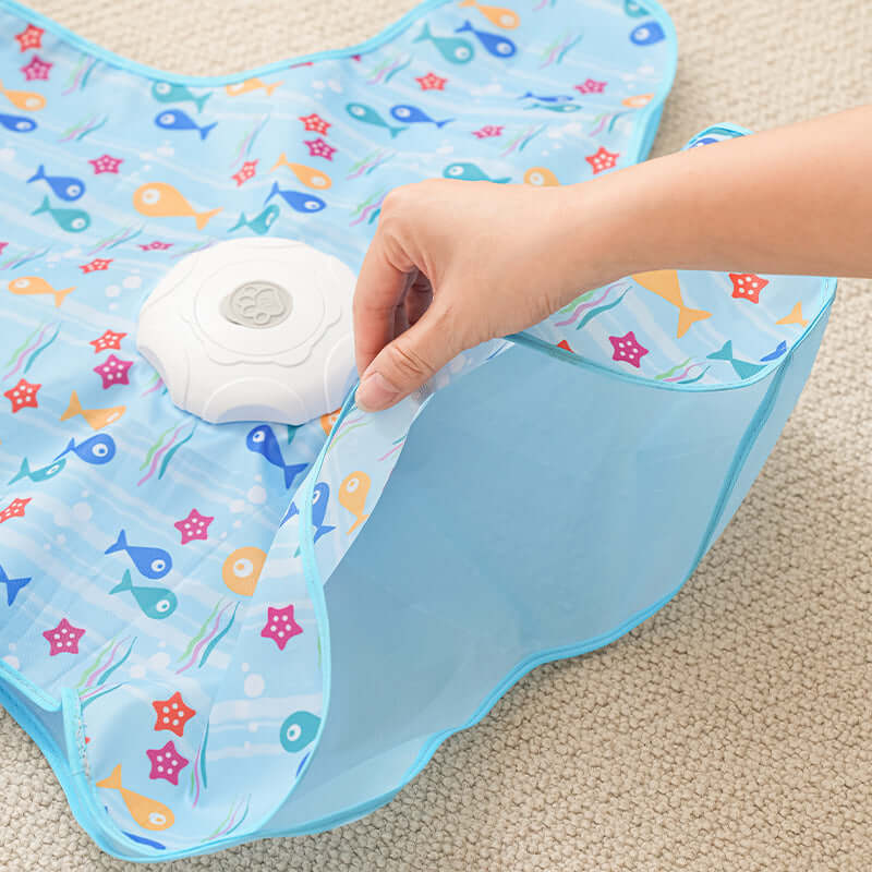 Hide and seek automatic cat toy feather wand moving under cover