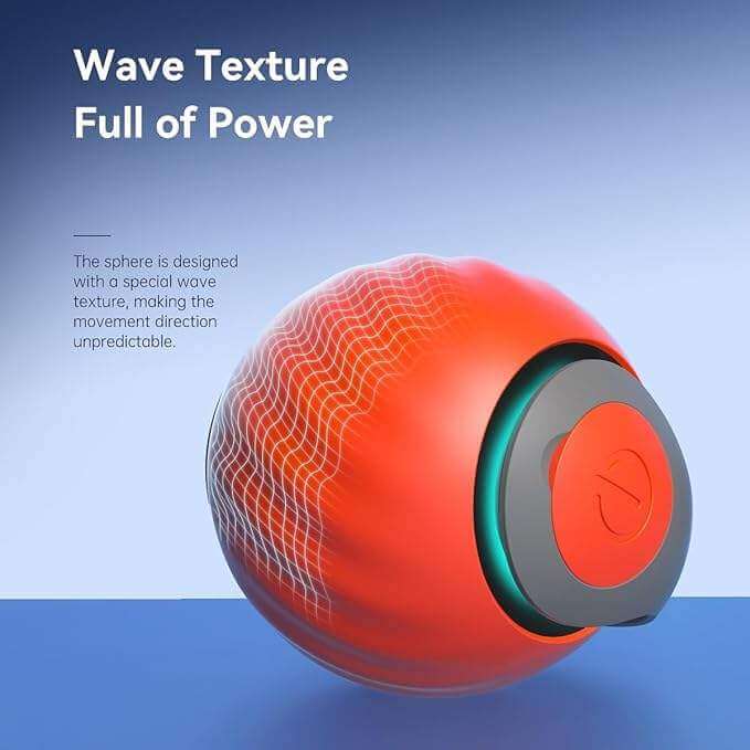 Textured silicone design of Speedy Sprint Ball for unpredictable rolling action