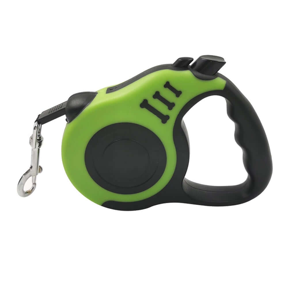 Green heavy-duty dog leash with durable nylon tape