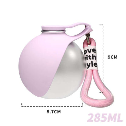 Leak-proof portable dog water bottle and treat dispenser