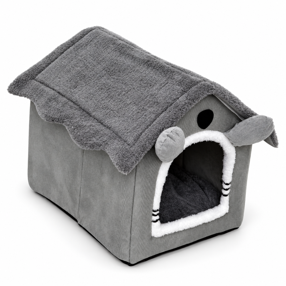 Cat Cave Bed – Cozy House-Style Hideaway with Washable Cover