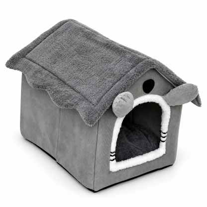 Cat Cave Bed – Cozy House-Style Hideaway with Washable Cover
