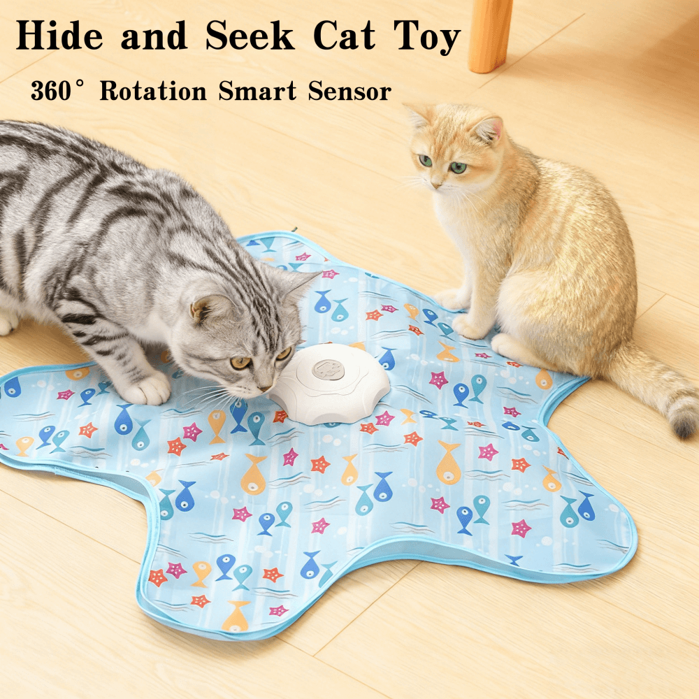 Hide and seek automatic cat toy 