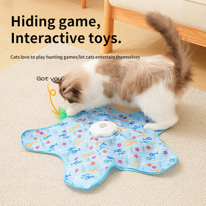 Hide and seek automatic cat toy 