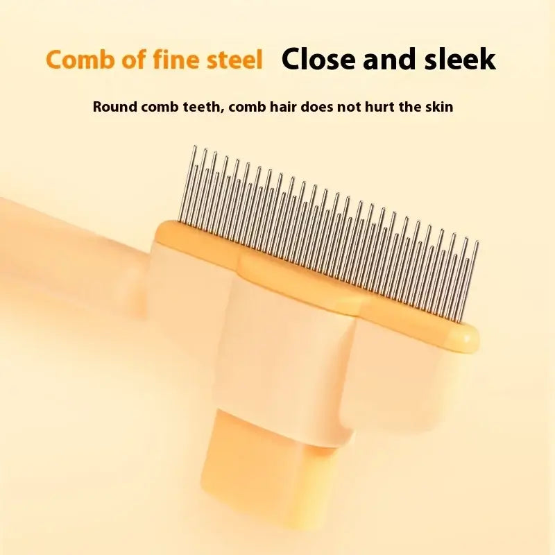 self-cleaning pet brush