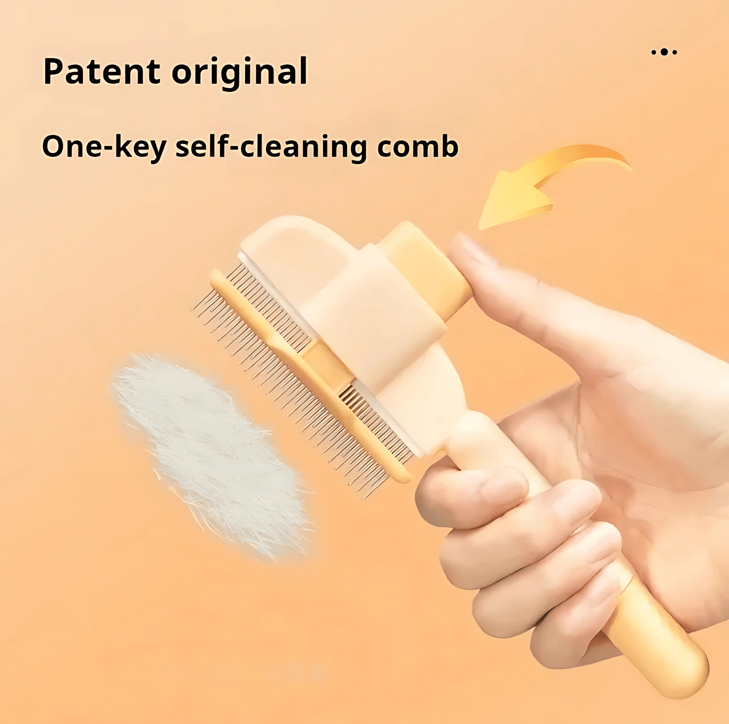 self-cleaning pet brush