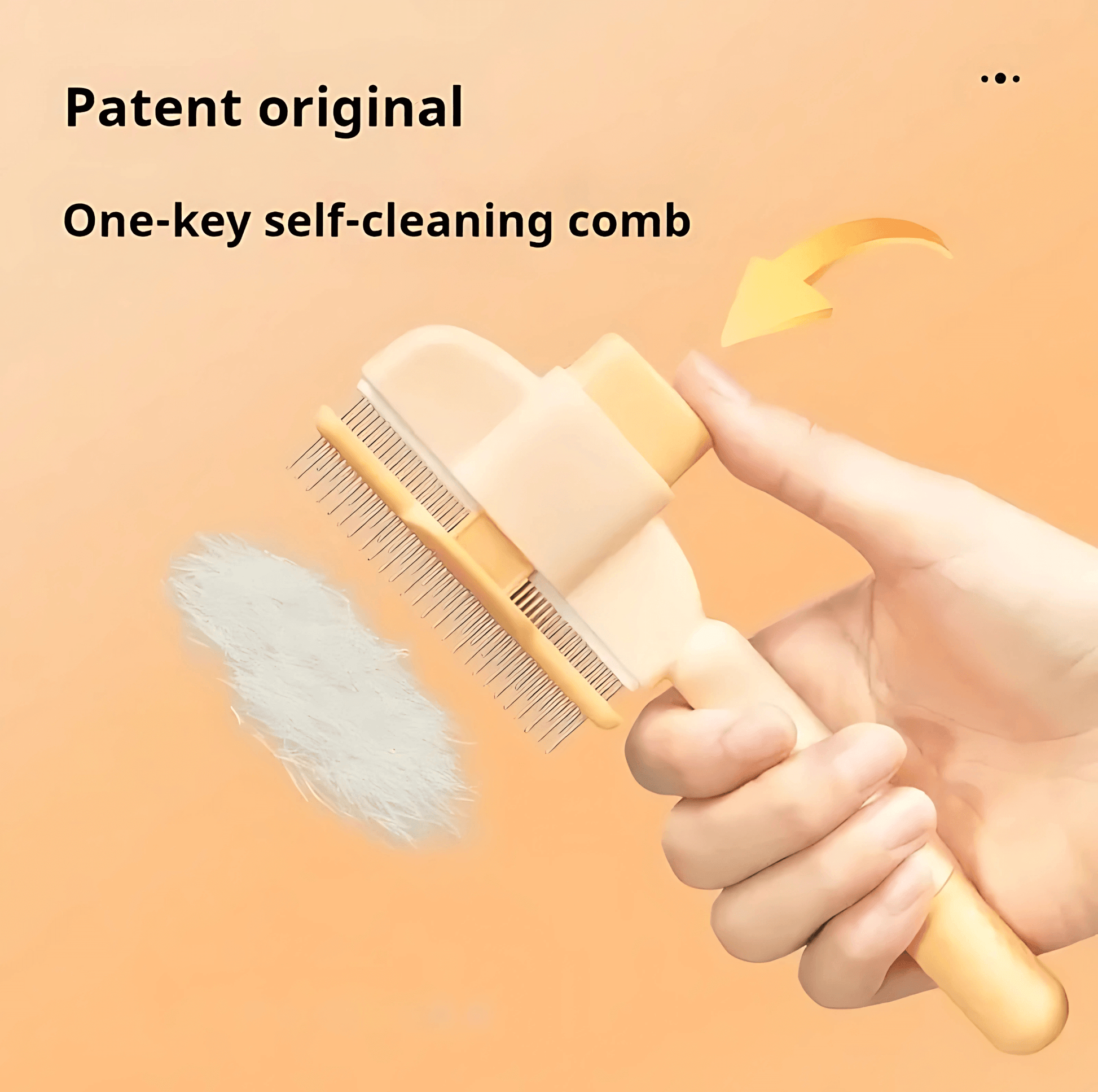 self-cleaning pet brush