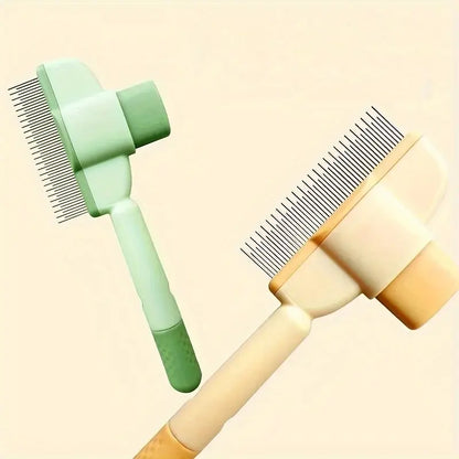 self-cleaning pet brush
