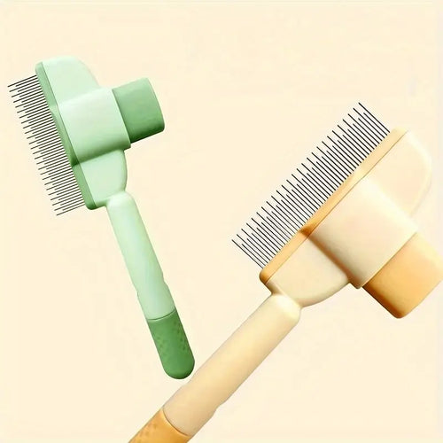 self-cleaning pet brush