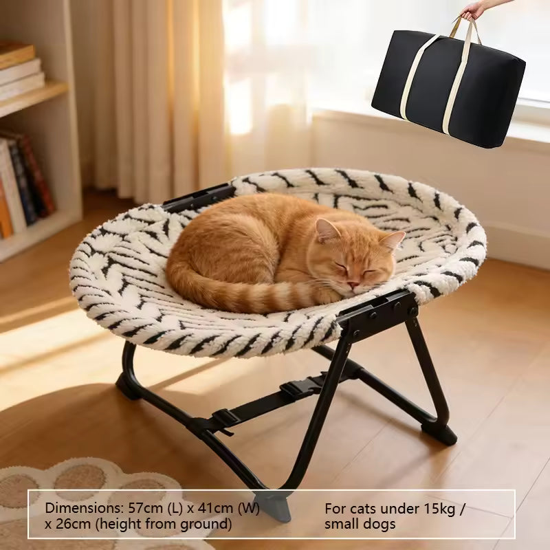 scratch-resistant sisal elevated pet bed for cats and dogs