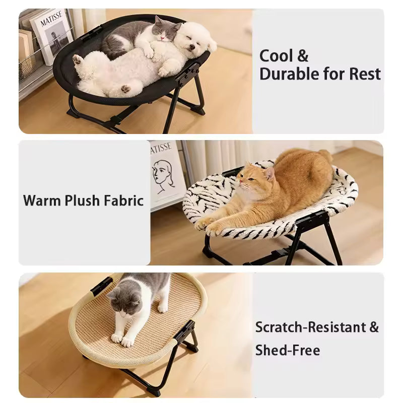 all-season elevated pet bed with interchangeable cover options