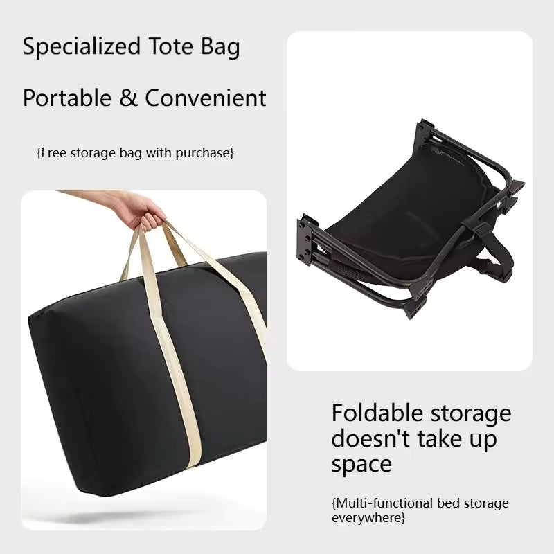 portable elevated pet bed with free storage bag and foldable design