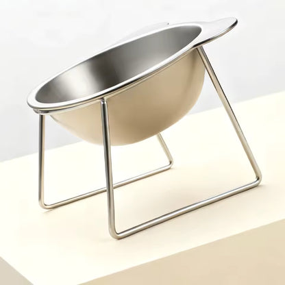 PawLift elevated cat bowl with stainless steel stand