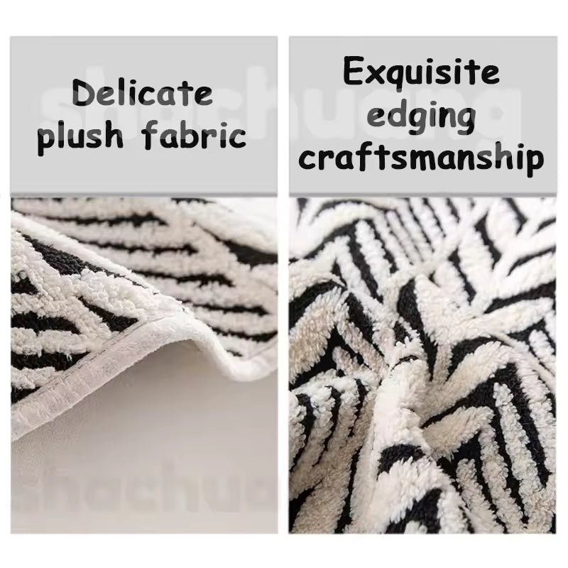 Non-slip plush pet mat for cats and small dogs