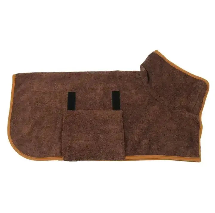 full-body dog bathrobe towel