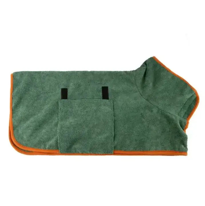 full-body dog bathrobe towel